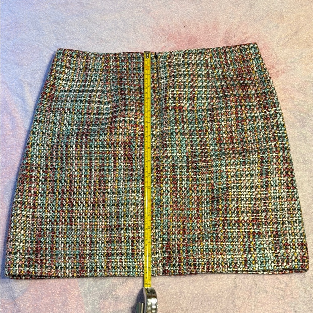 LOFT Colorful Tweed Mini Skirt